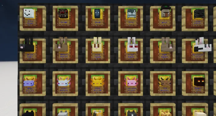 Trading Cards Resource Pack, Текстуры, Minecraft
