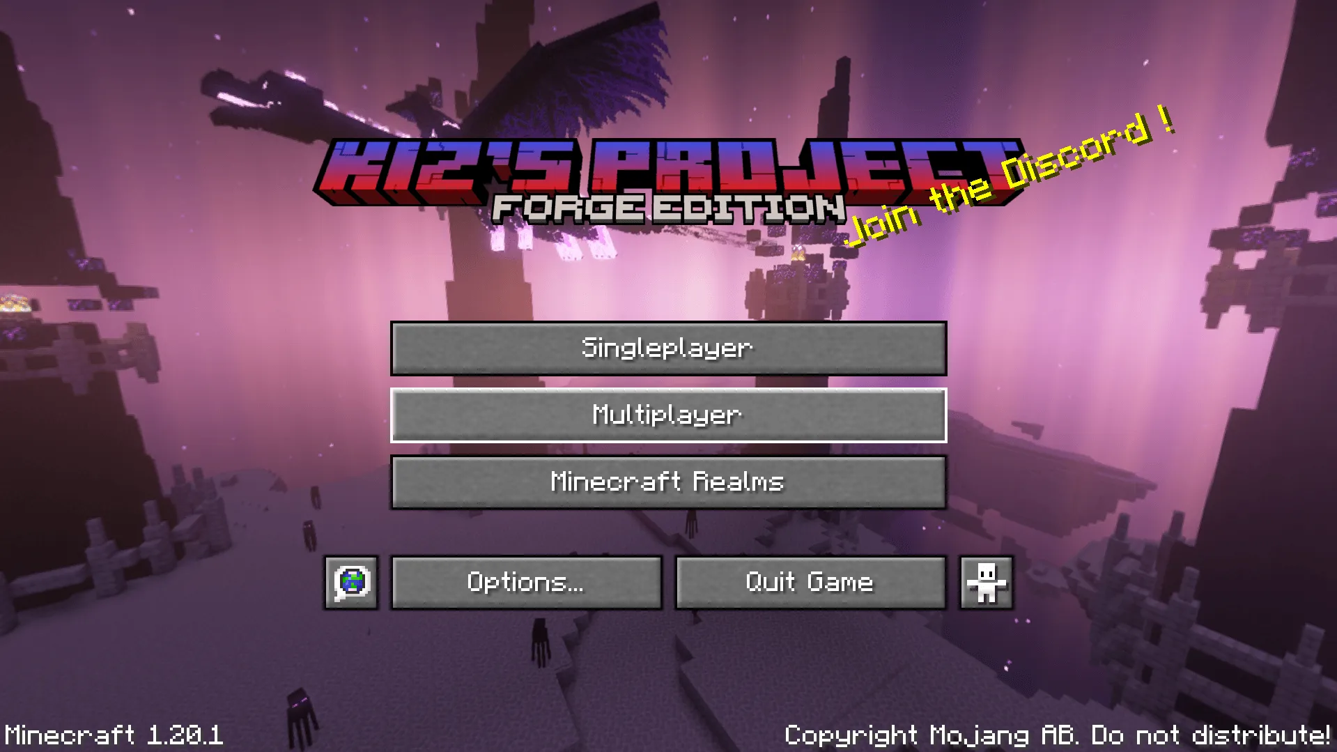 K' P menu  — скриншот 1 (Текстуры, Minecraft)