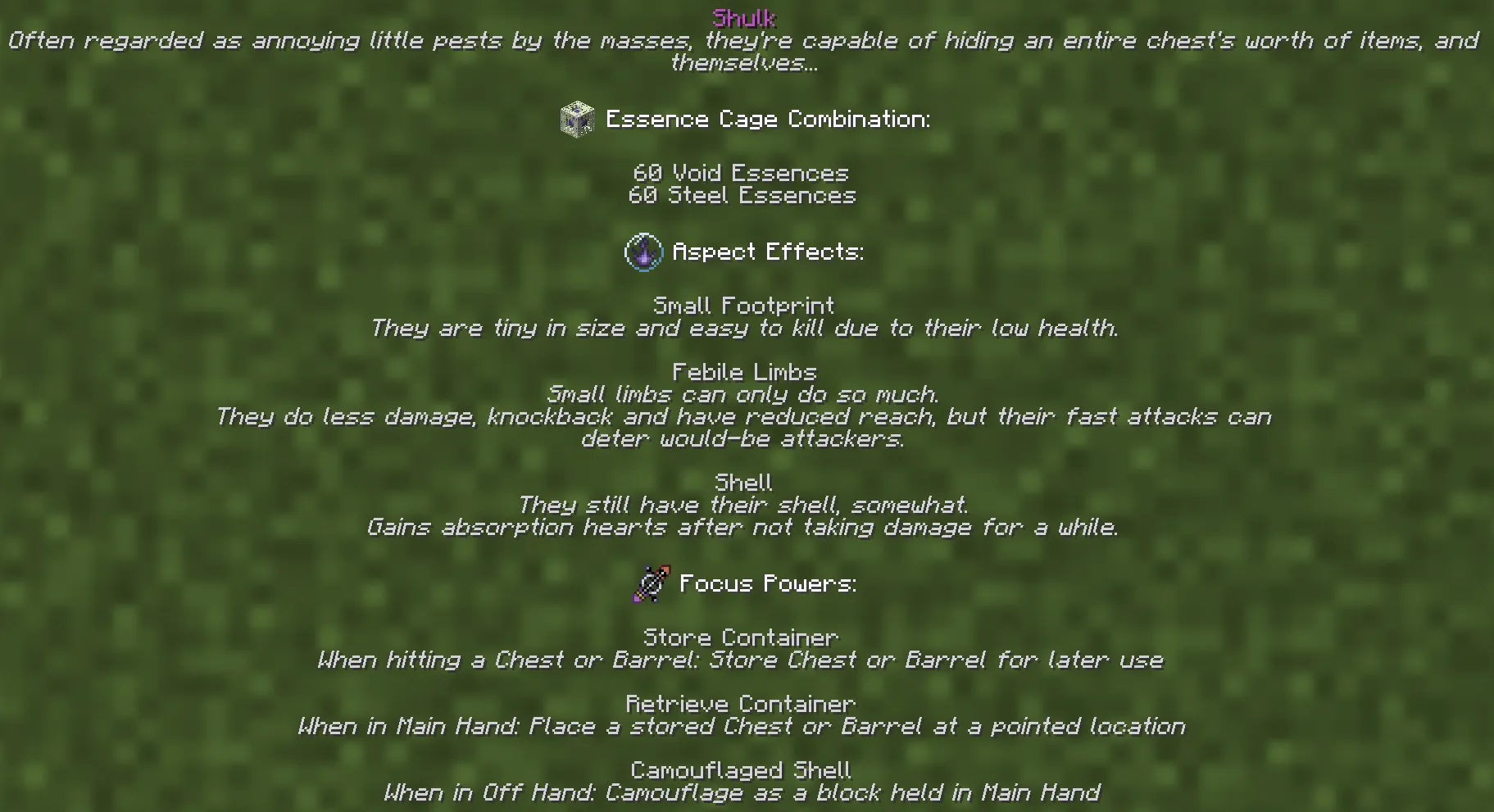 Aspects: CF, Моды, Minecraft