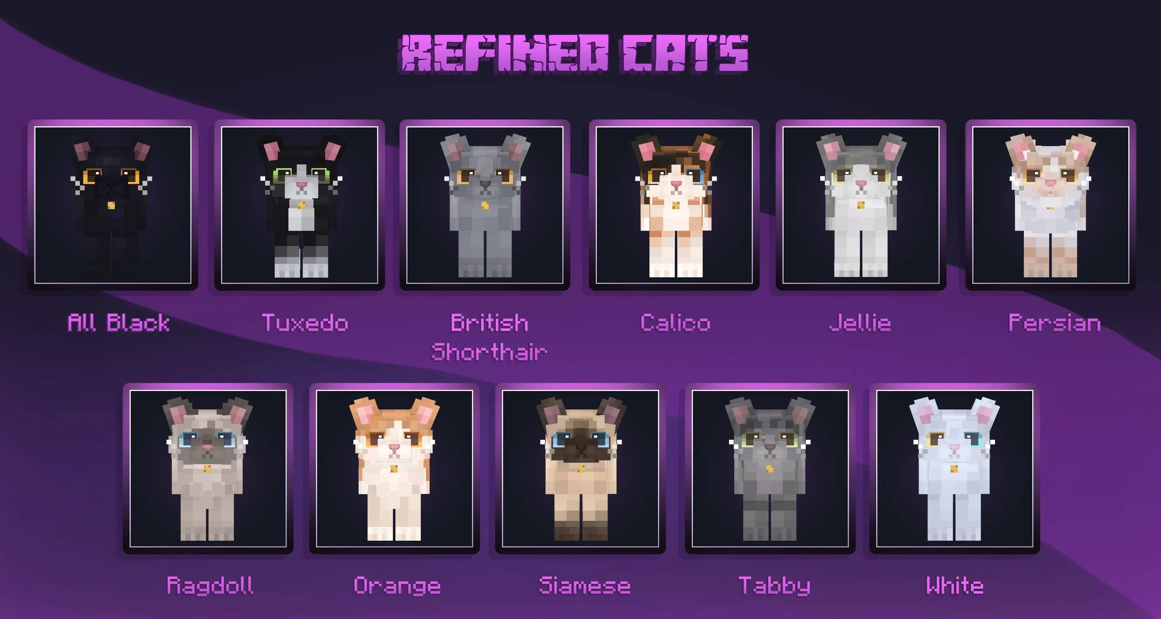Refined Cats, Текстуры, Minecraft