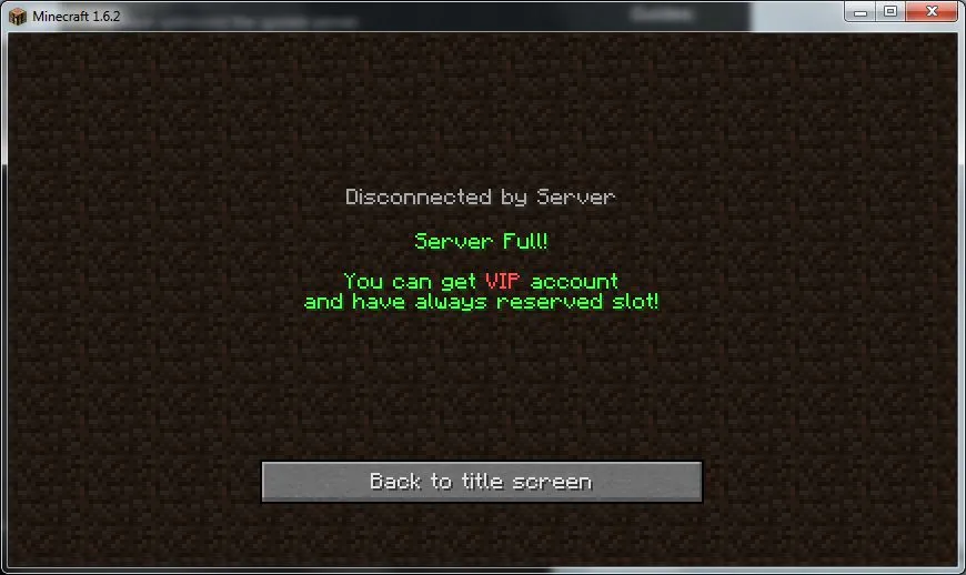 VipSlot reservation, Плагины, Minecraft