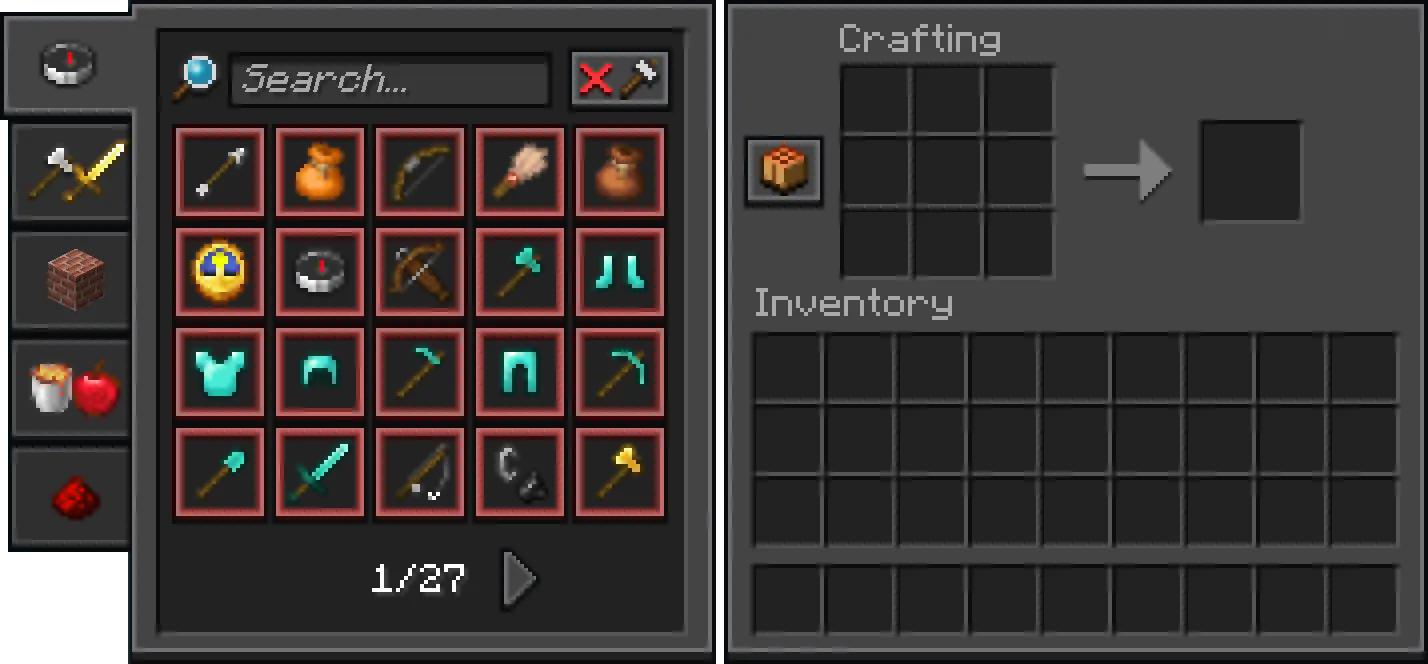 Rethoughted GUI, Текстуры, Minecraft