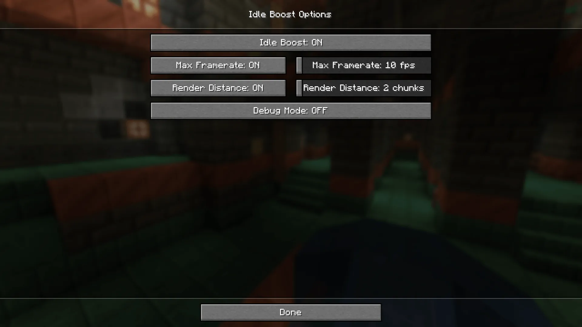 Idle Boost, Моды, Minecraft