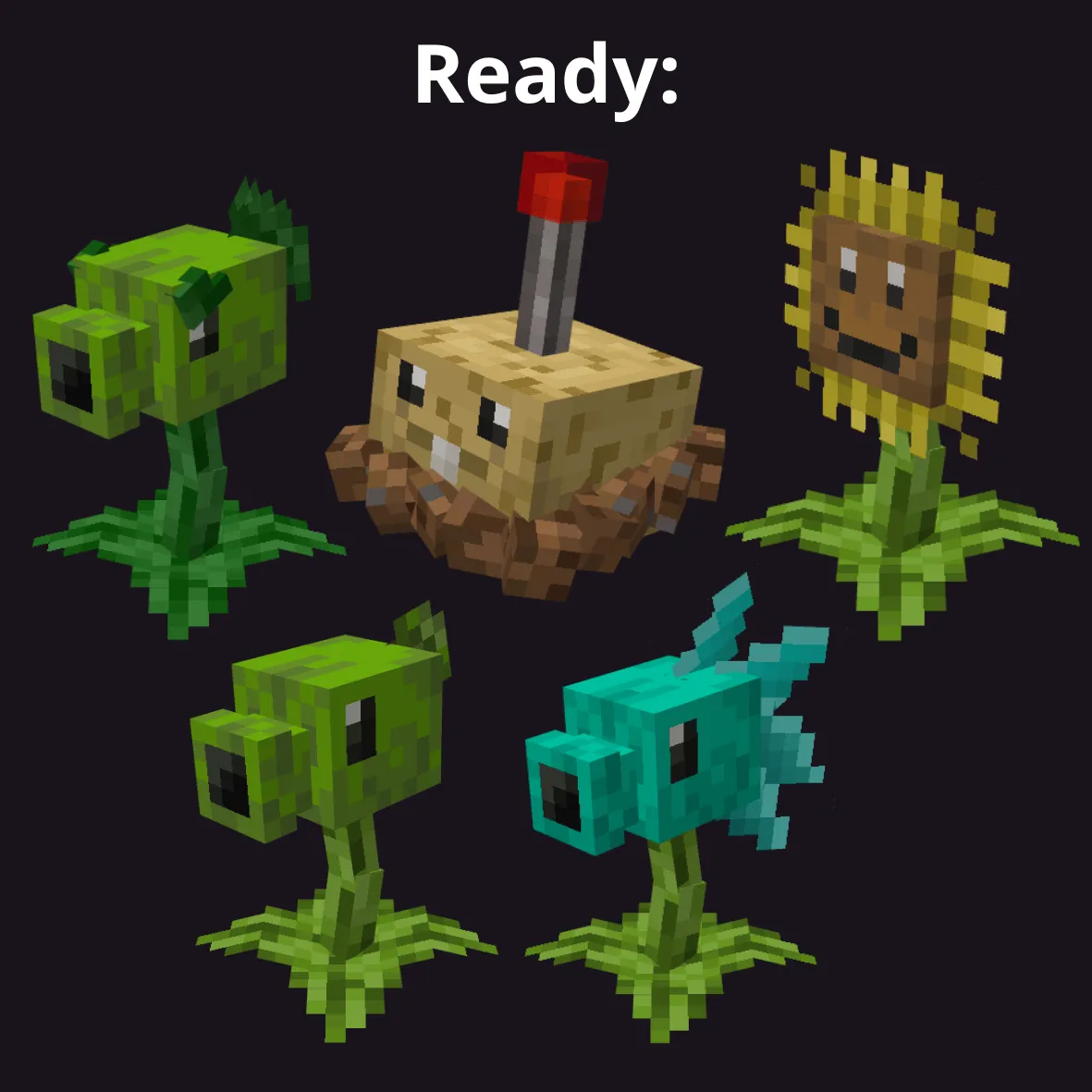 Simple Peashooter (PVZ), Моды, Minecraft