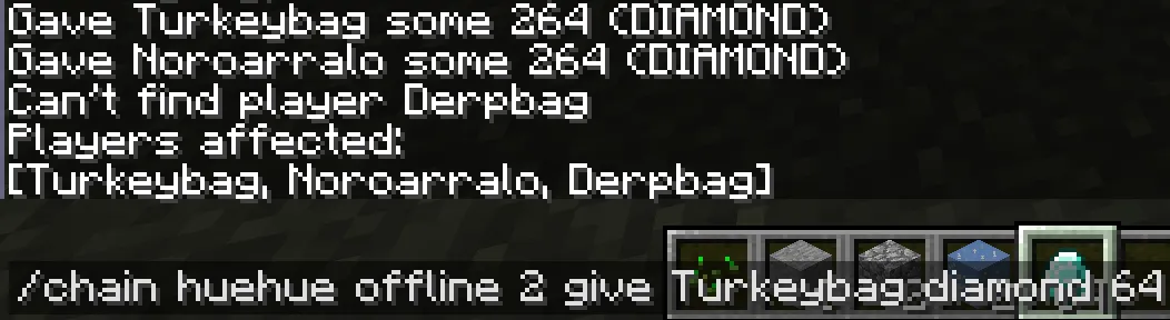 Chain Commands — скриншот 1 (Плагины, Minecraft)