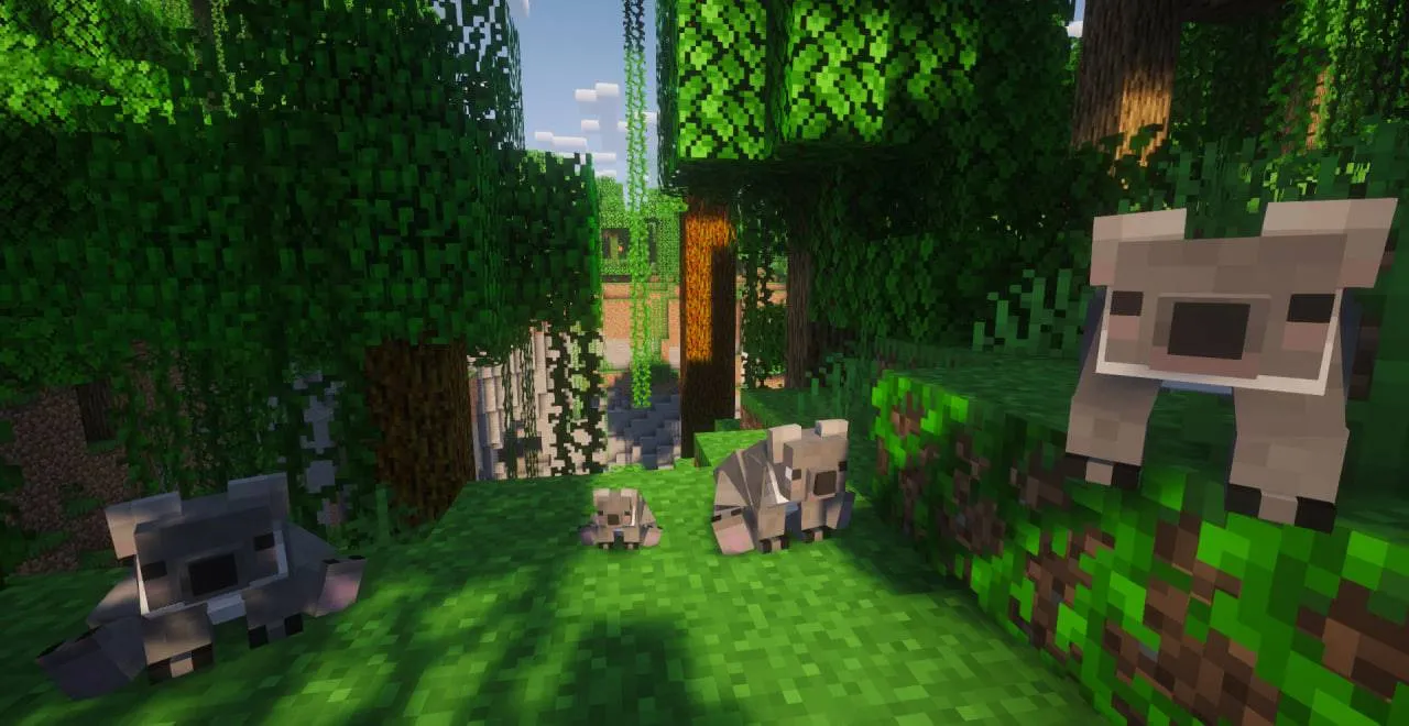 Koalas and eucalyptus — скриншот 1 (Моды, Minecraft)
