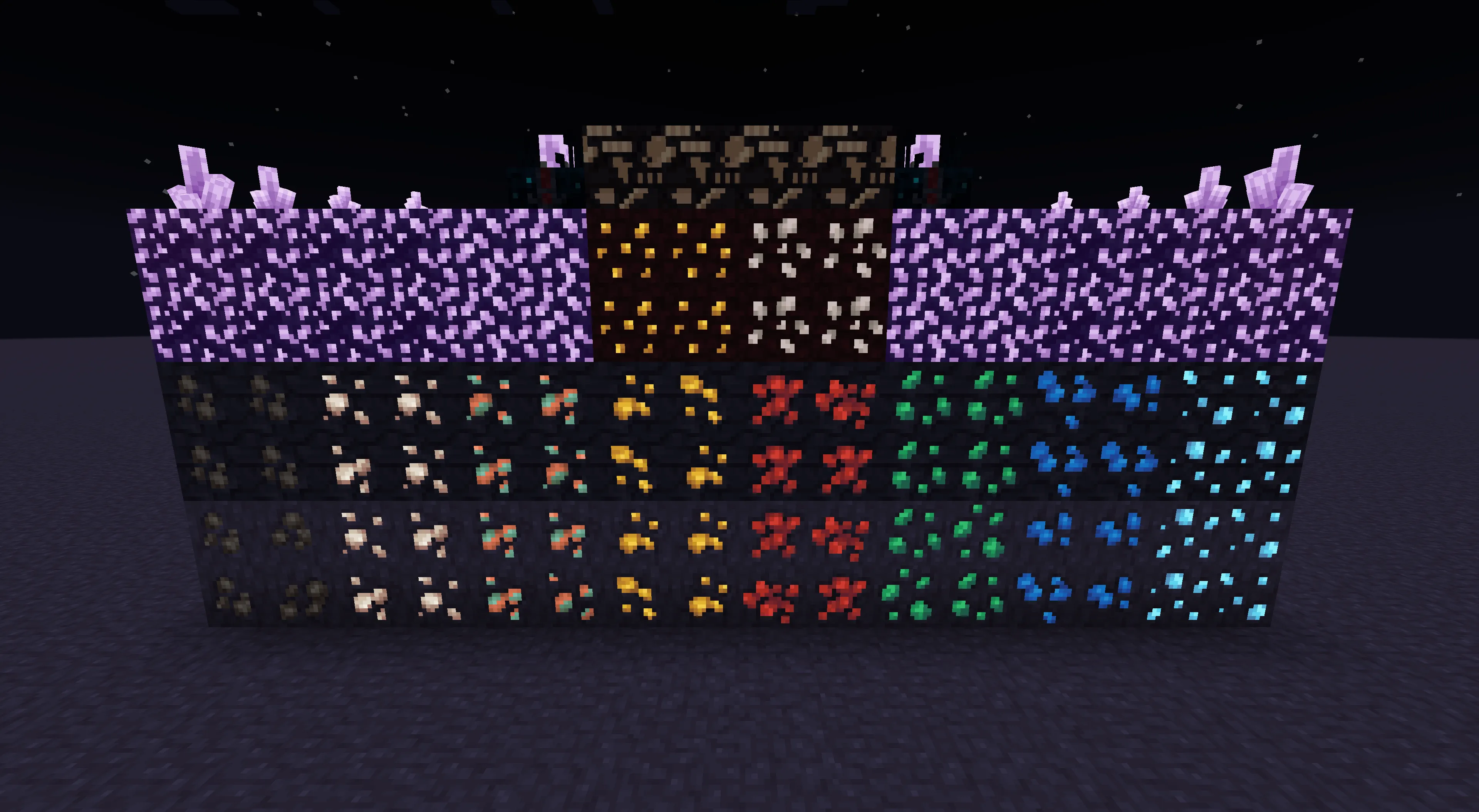 Glowing Emissive Ores - Pixel Perfection Legacy — скриншот 1 (Текстуры, Minecraft)