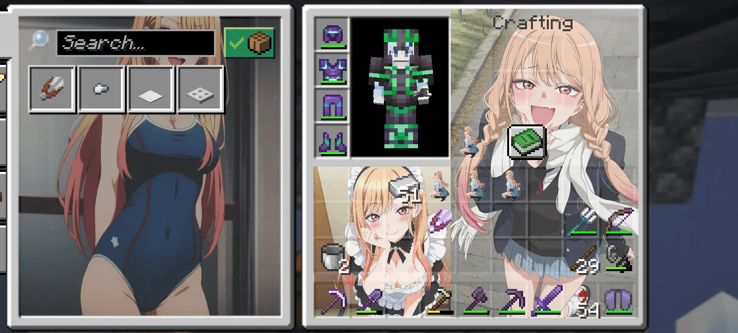 HD Marin kitagawa UI — скриншот 2 (Текстуры, Minecraft)
