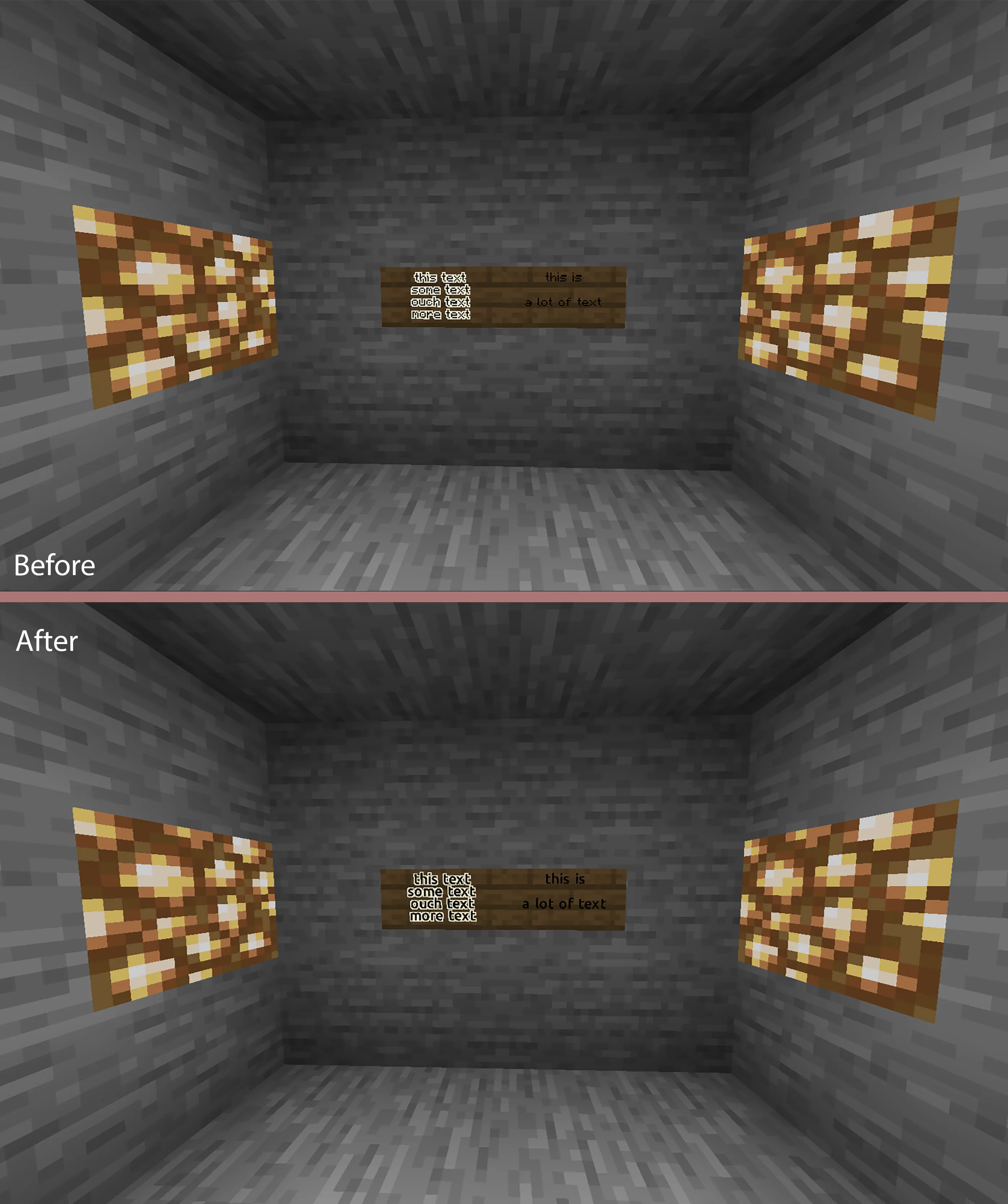 Simple Bigger Fonts, Текстуры, Minecraft