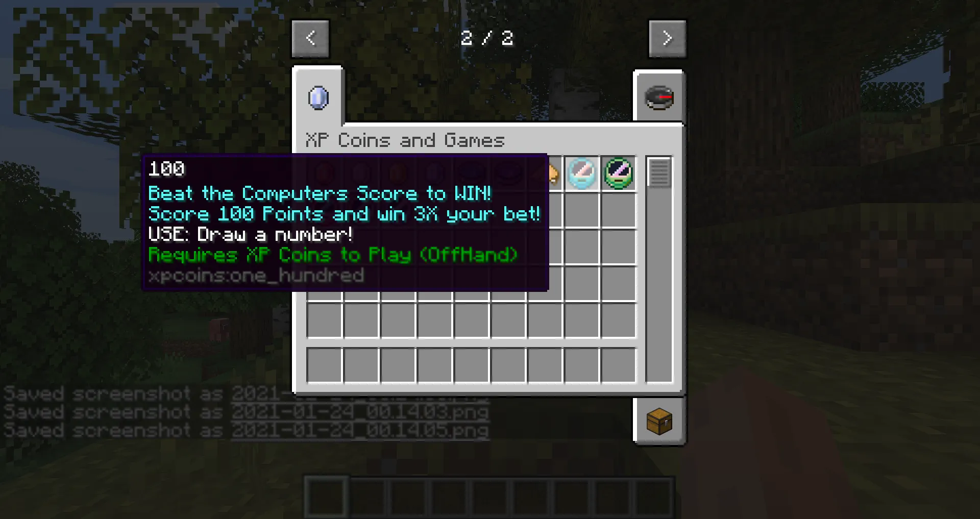 Colds: XP Coins and Games (FORGE), Моды, Minecraft