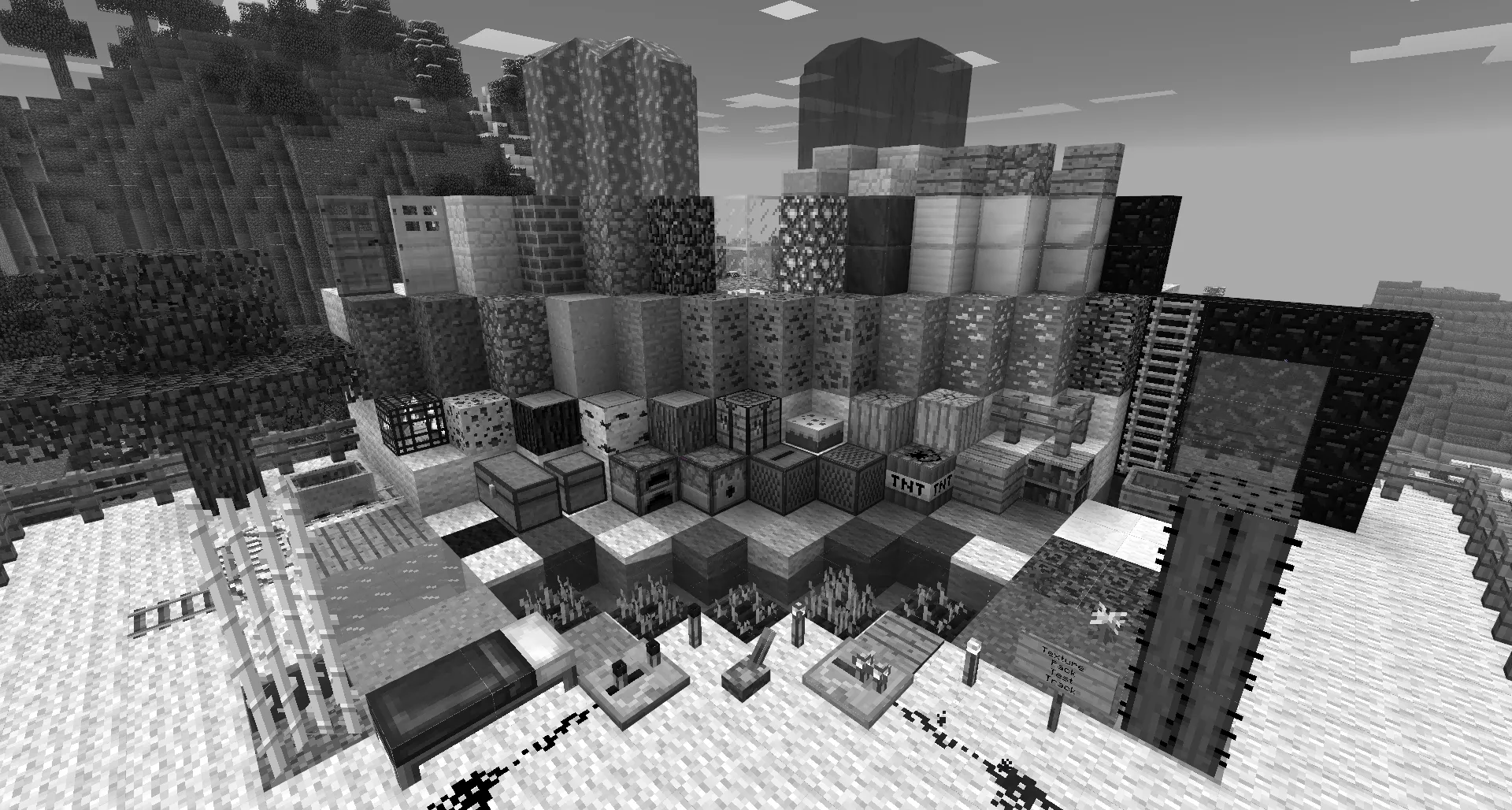 Default Grayscale Pack — скриншот 1 (Текстуры, Minecraft)