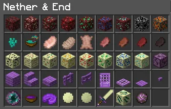 Nether and End, Моды, Minecraft