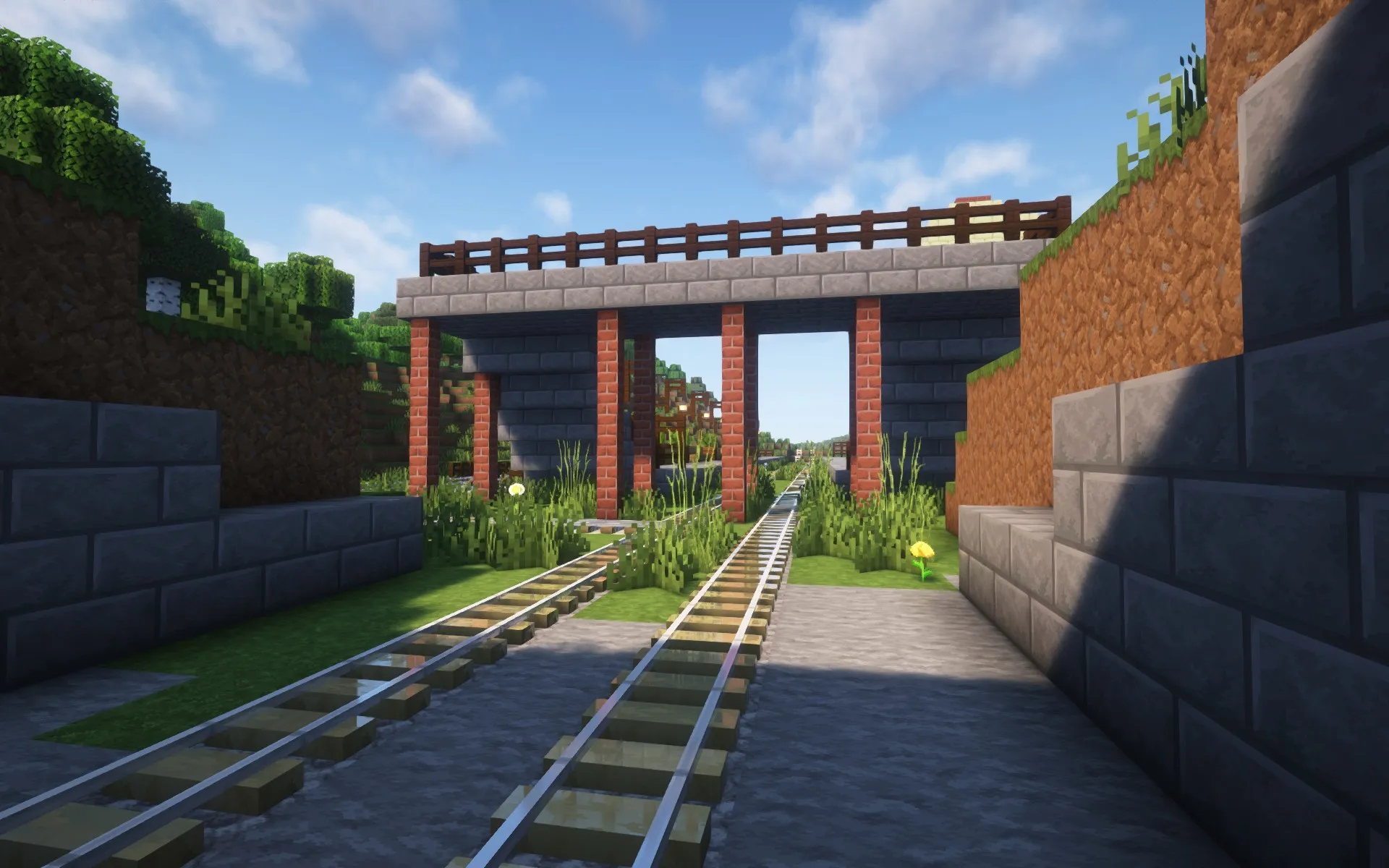Slim Stripped Birch Log Rails (3d models!) — скриншот 2 (Текстуры, Minecraft)