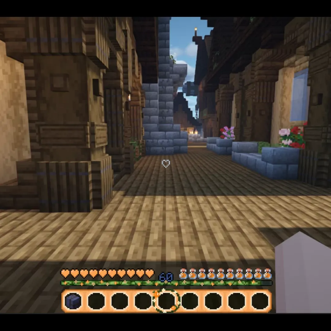 Orange GUI & Hotbar — скриншот 2 (Текстуры, Minecraft)