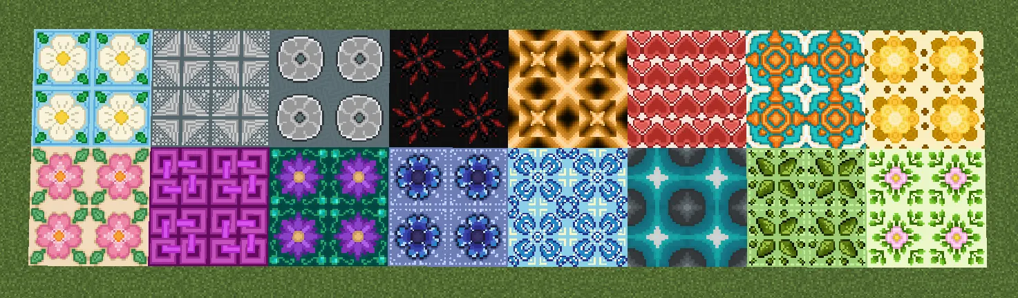 Neon's Only Glazed Terracotta, Текстуры, Minecraft