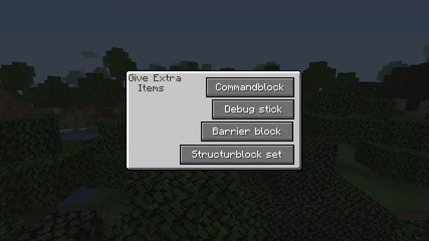 Give extra items — скриншот 1 (Моды, Minecraft)