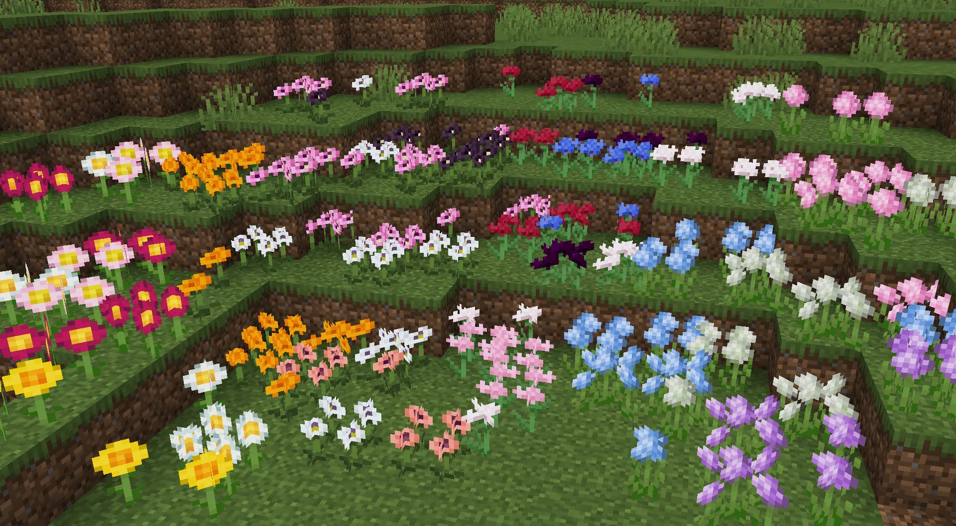 Bushy Hybrid Flowers — скриншот 2 (Текстуры, Minecraft)