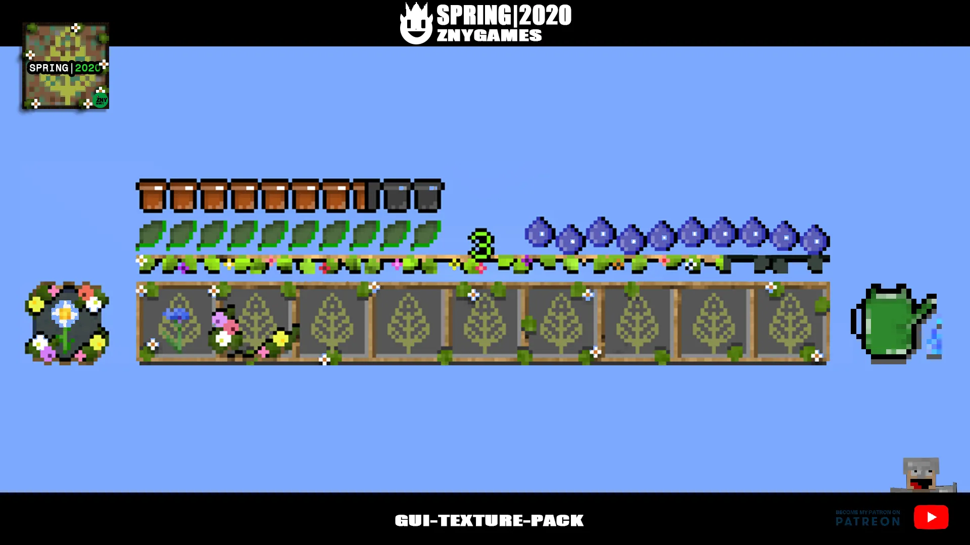 Spring|2020 🌻🌼🌷 - GUI-TEXTURE-PACK — скриншот 3 (Текстуры, Minecraft)