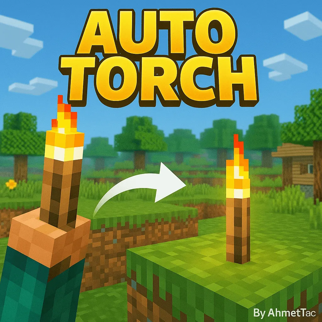 Auto-Torches — скриншот 1 (Моды, Minecraft)