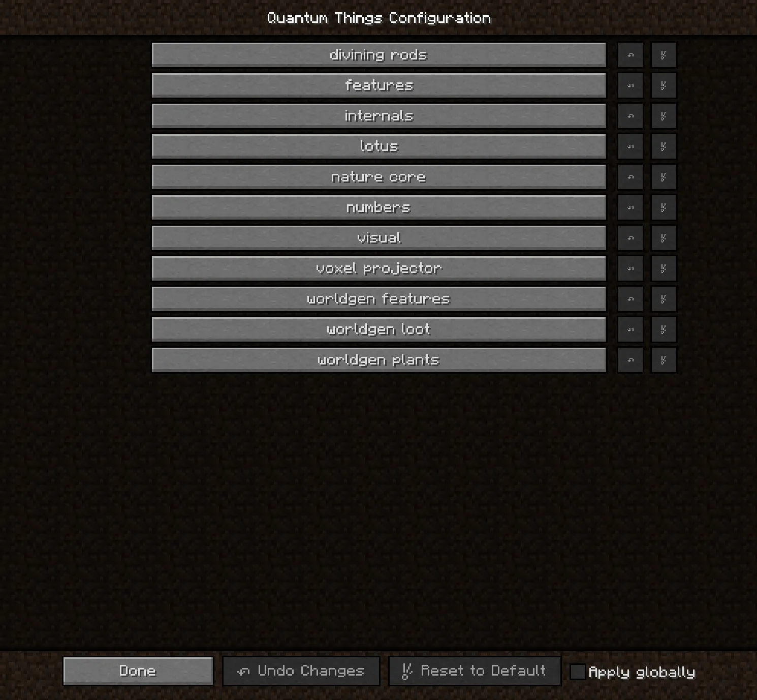 Quantum Things, Моды, Minecraft