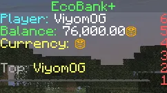 EcoBankPlus — скриншот 2 (Плагины, Minecraft)