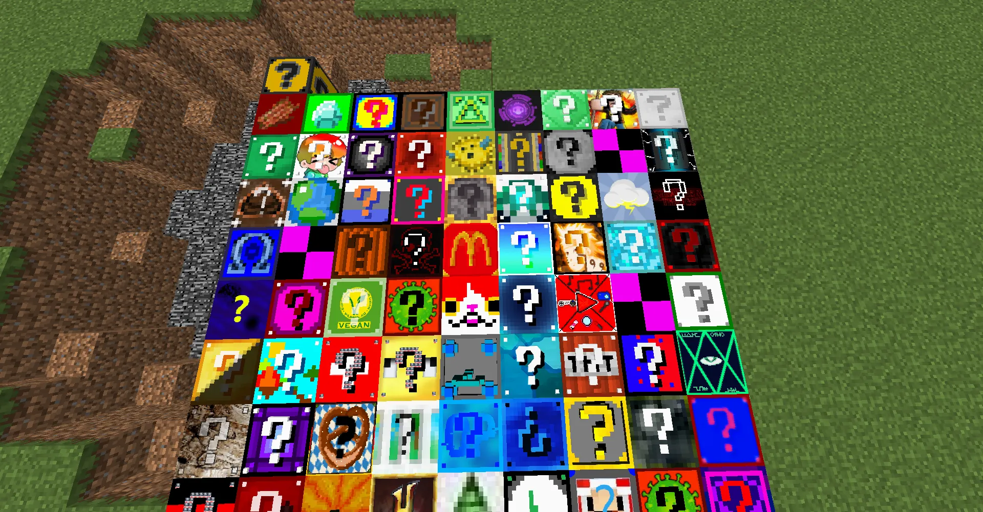 Lucky Block's Mega Collection (190+ lucky block's), Аддоны, Minecraft