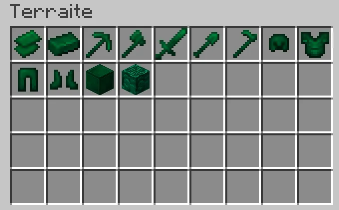 Terraite, Моды, Minecraft
