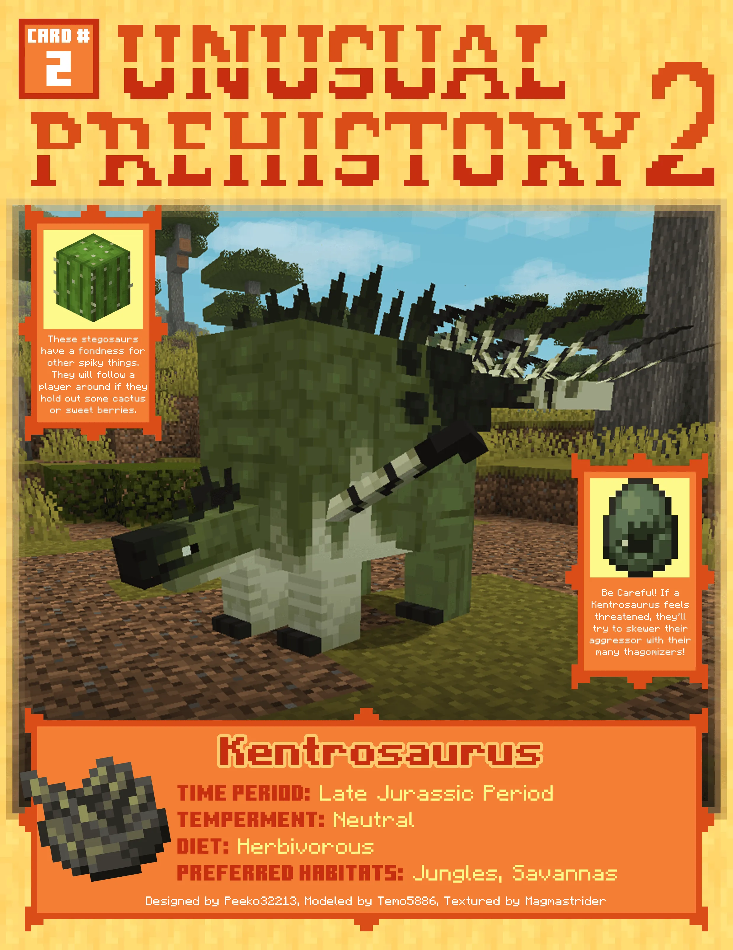 Unusual Prehistory 2, Моды, Minecraft