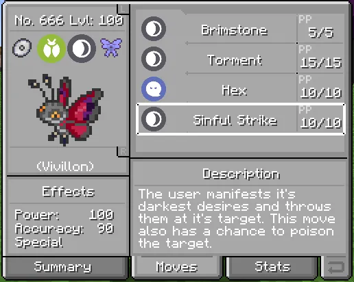 Fiendish Vivillon — скриншот 1 (Текстуры, Minecraft)