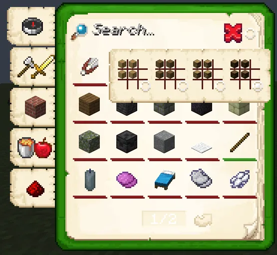 Sepia Paper GUI: Overhaul — скриншот 5 (Текстуры, Minecraft)