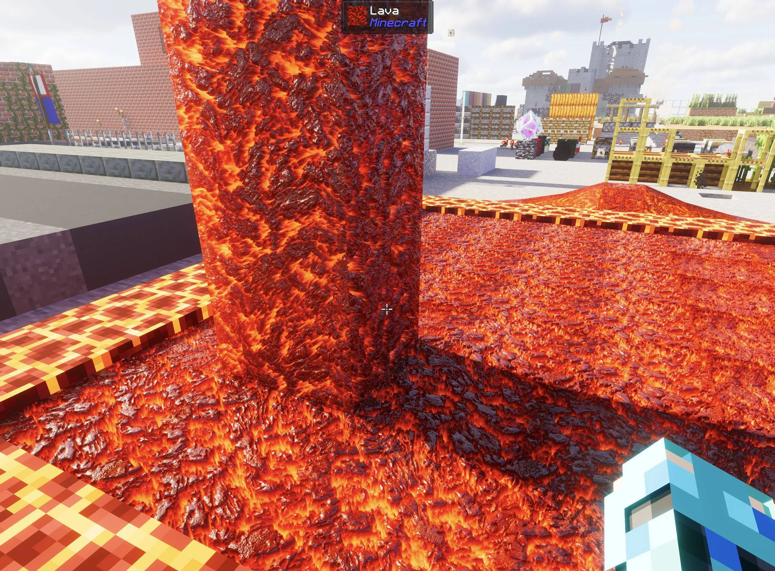Lava Realistic Textures PBR/POM — скриншот 1 (Текстуры, Minecraft)