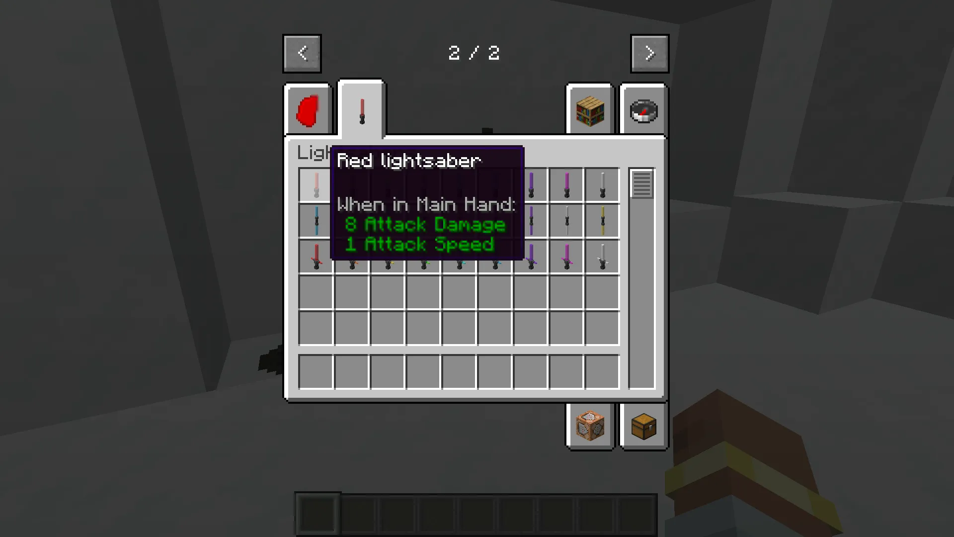 The Star Wars lightsabers, Моды, Minecraft