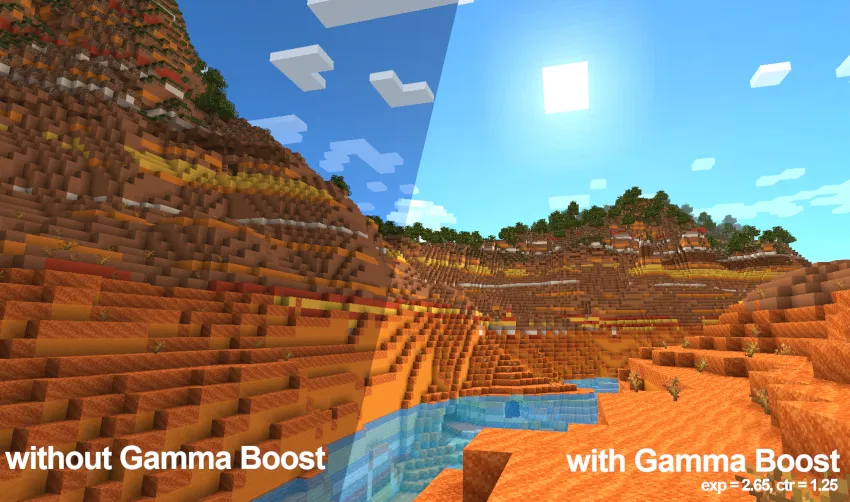 Gamma Boost, Текстуры, Minecraft