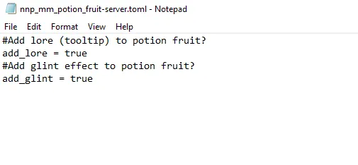 No Name Provided's Potion Fruit, Моды, Minecraft