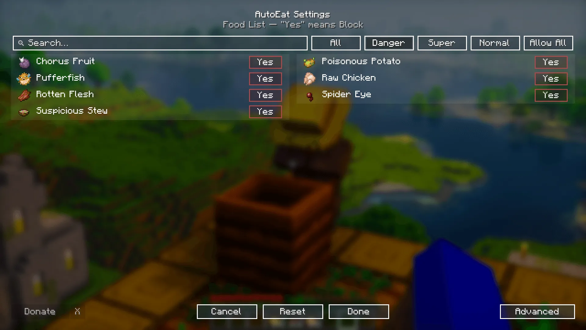 AutoEat, Моды, Minecraft