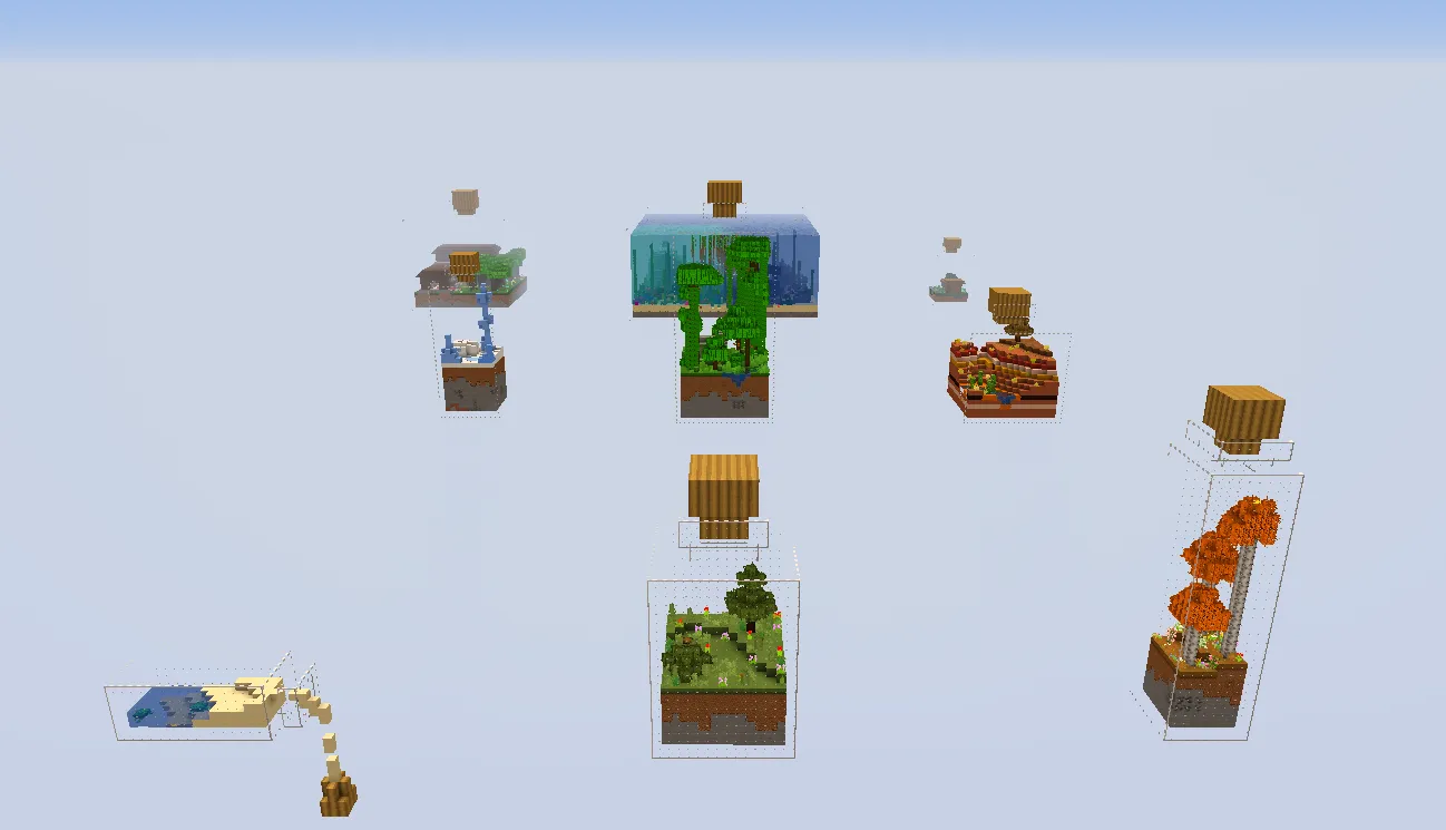 World In a Jar: REMASTERED, Карты, Minecraft