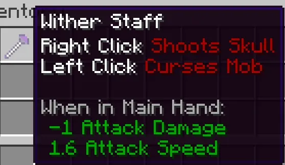 Wither Staff — скриншот 1 (Моды, Minecraft)