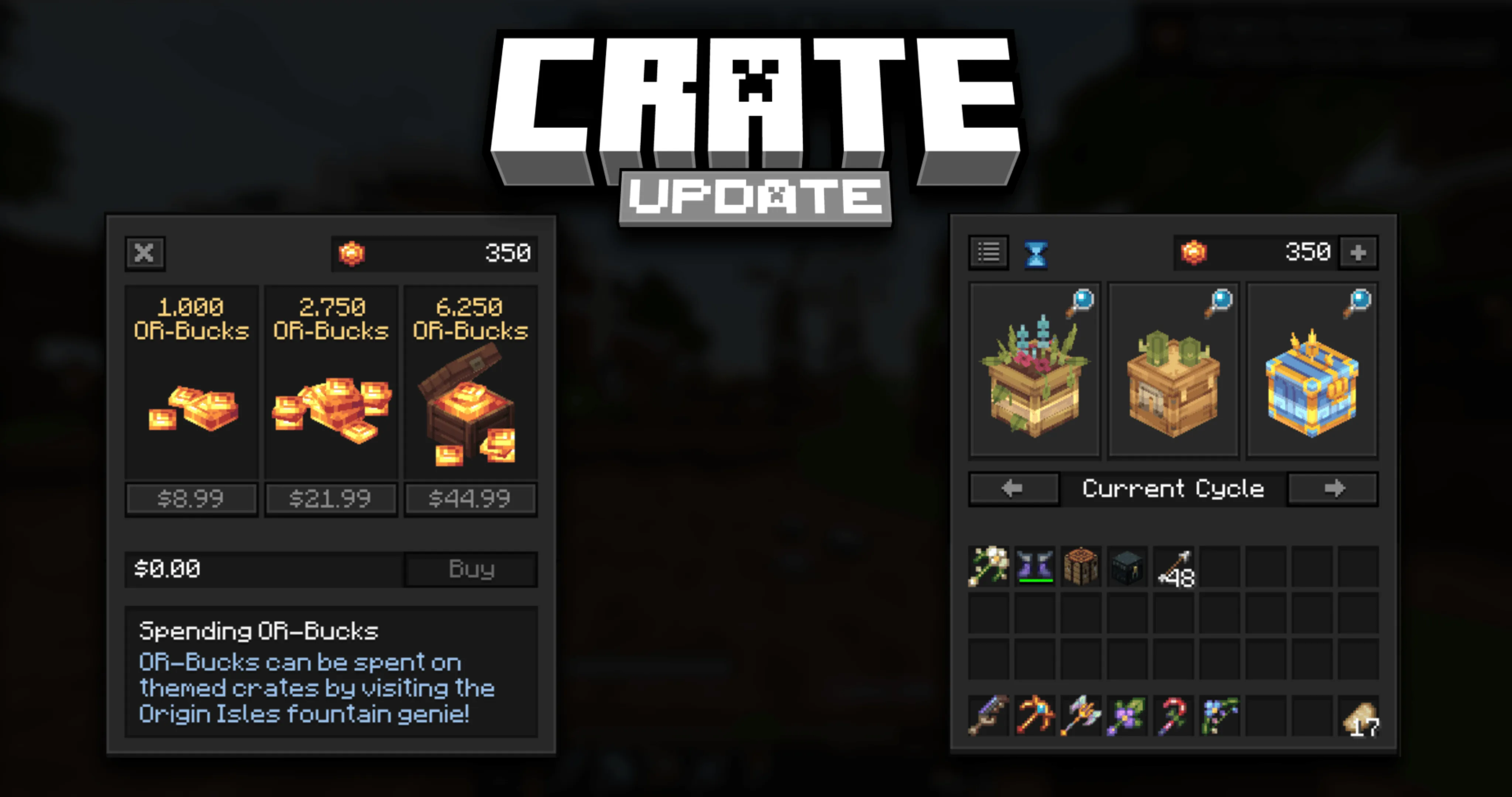 Origin Realms x Unique Dark, Текстуры, Minecraft