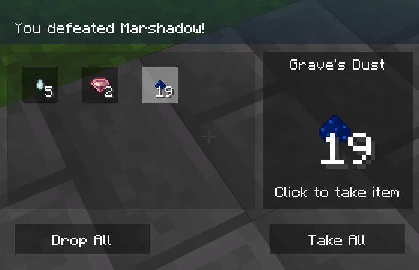 Grave Dust Drops For Corail Tombstone — скриншот 1 (Текстуры, Minecraft)