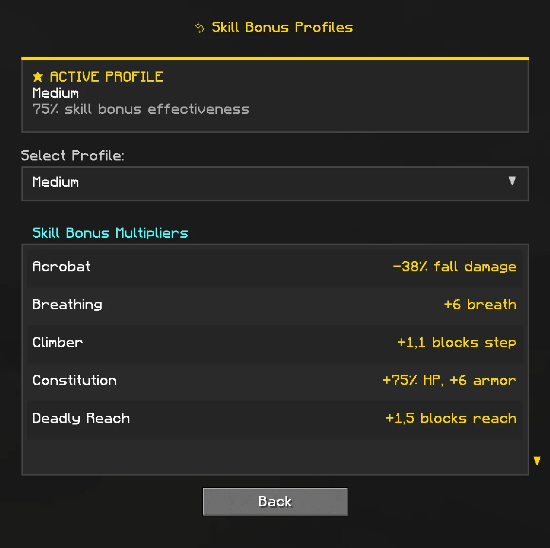 PB-Skills, Моды, Minecraft
