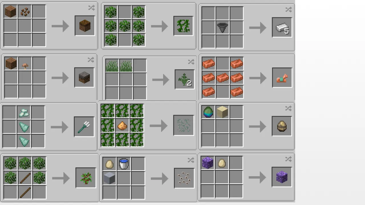 Better Recipes & Trades for Superflat, Моды, Minecraft