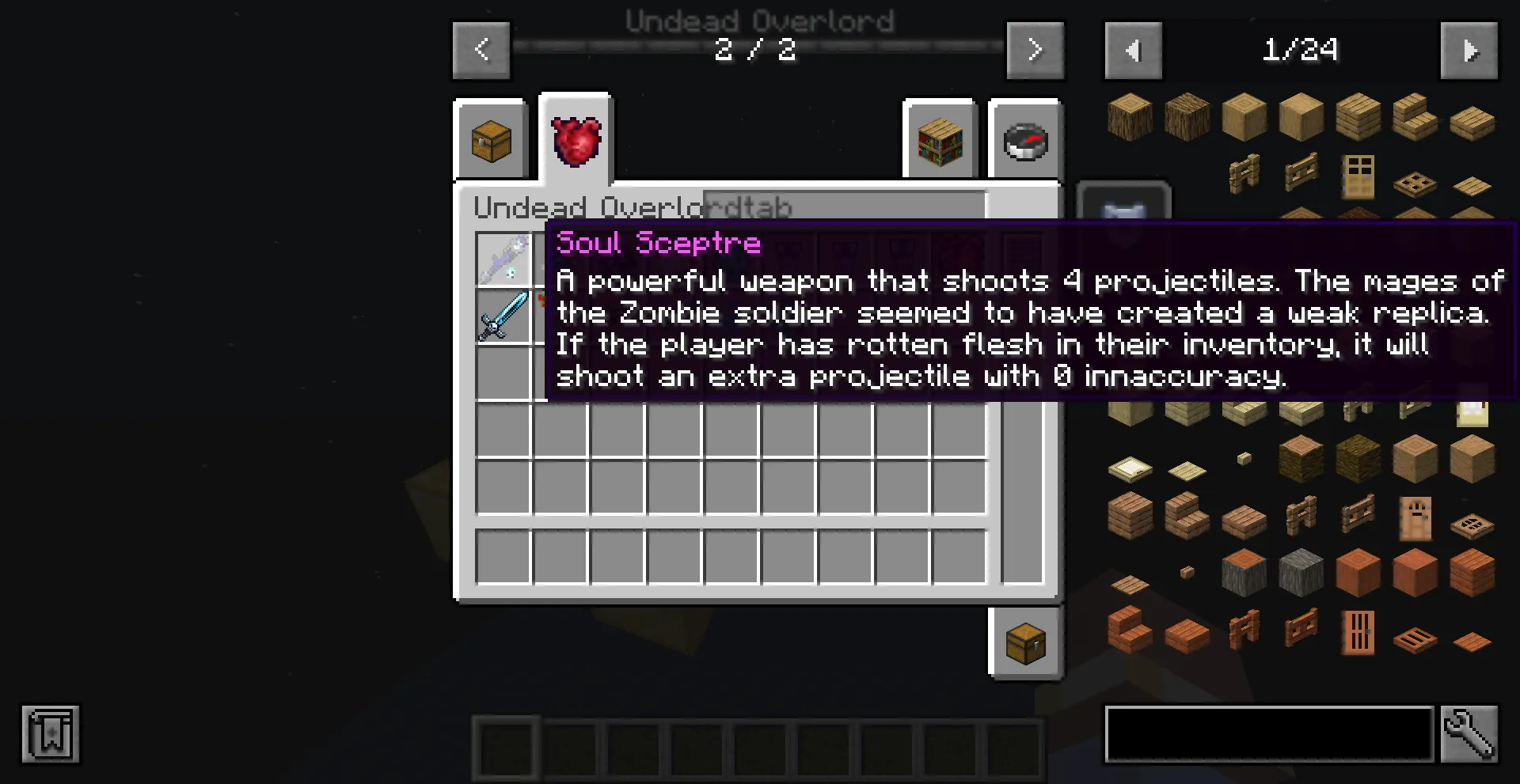 Undead Overlord, Моды, Minecraft