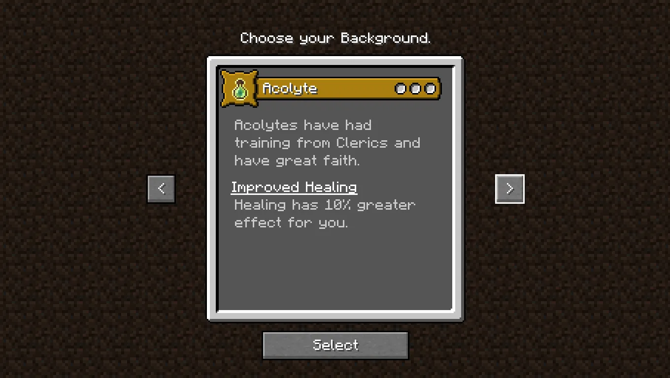 Origins: Backgrounds [Forge], Моды, Minecraft