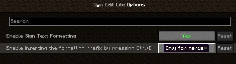 Sign Edit Lite, Моды, Minecraft