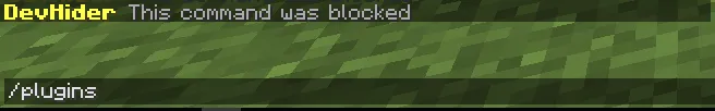 DevHider, Плагины, Minecraft