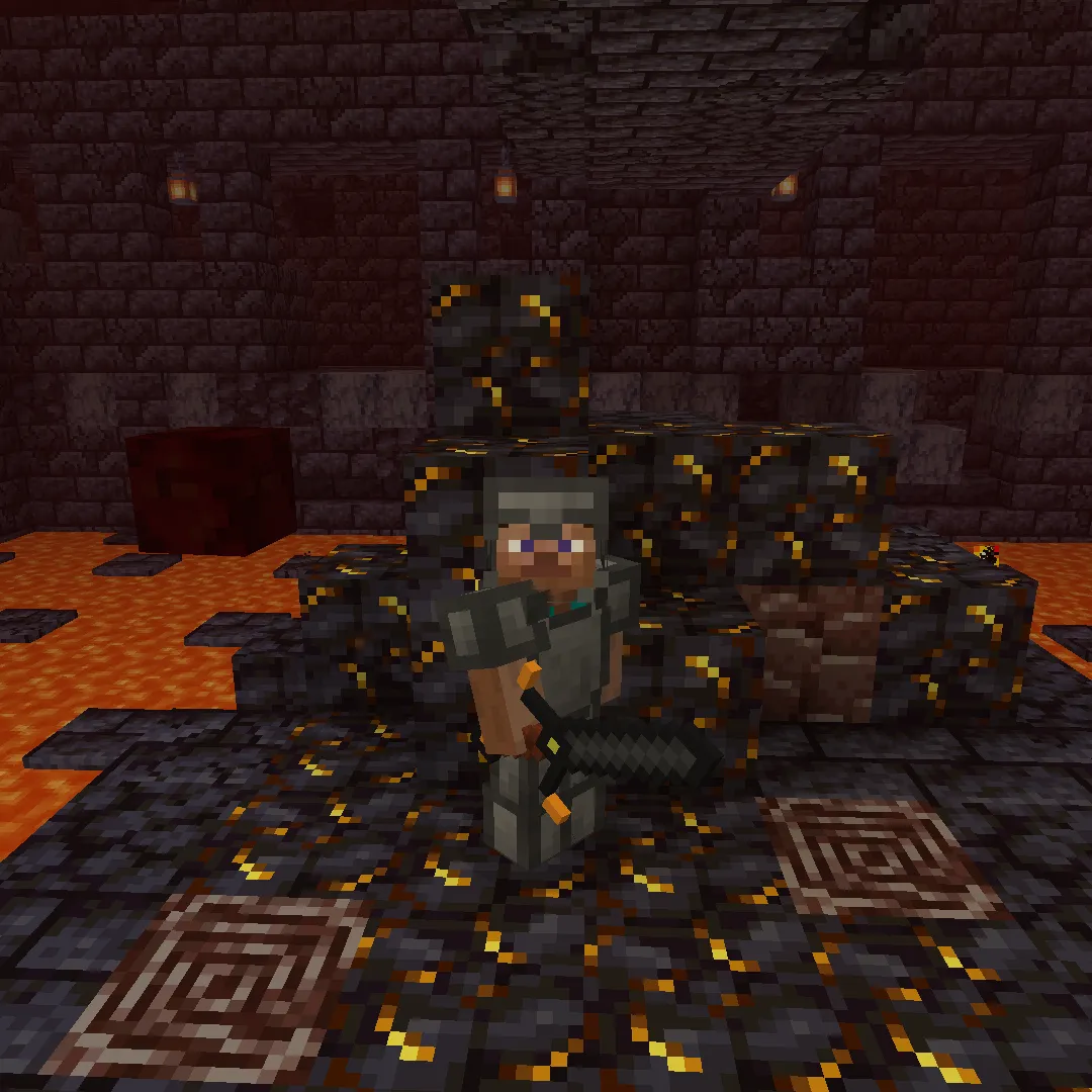 Gilded blackstone tools and armour — скриншот 1 (Моды, Minecraft)