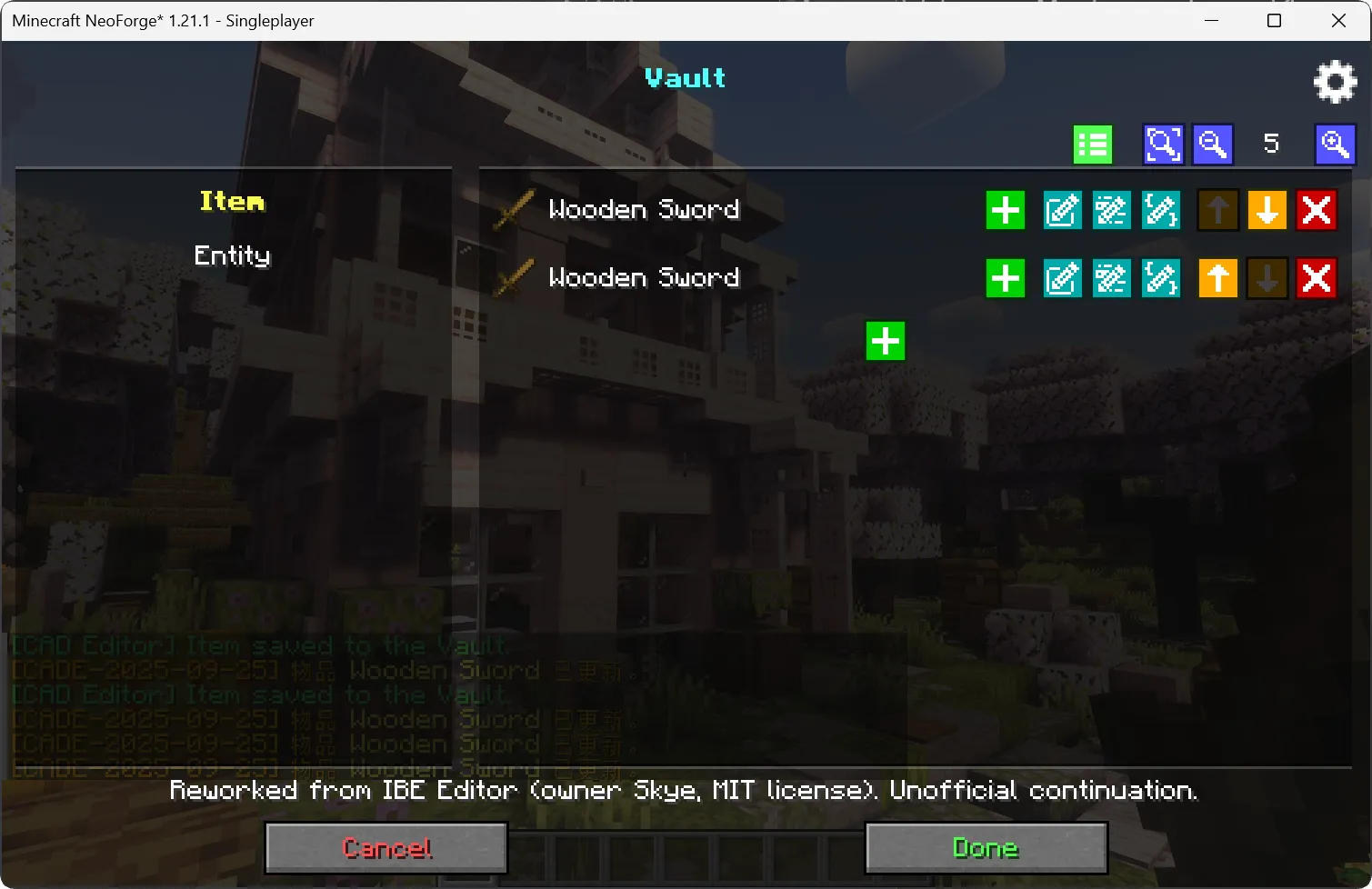 [CADE]CAD Editor, Моды, Minecraft