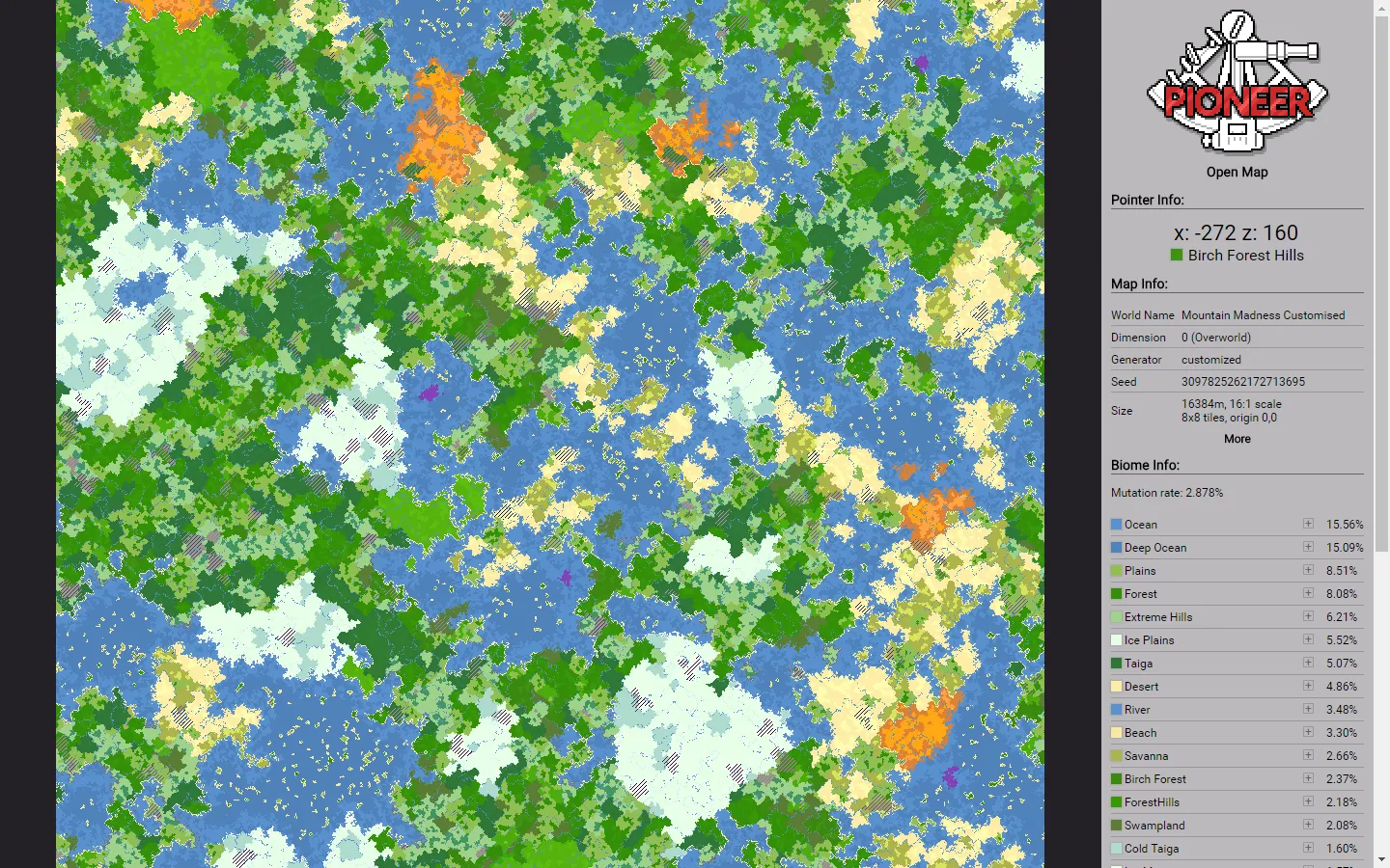 Pioneer Terrain Survey — скриншот 1 (Моды, Minecraft)