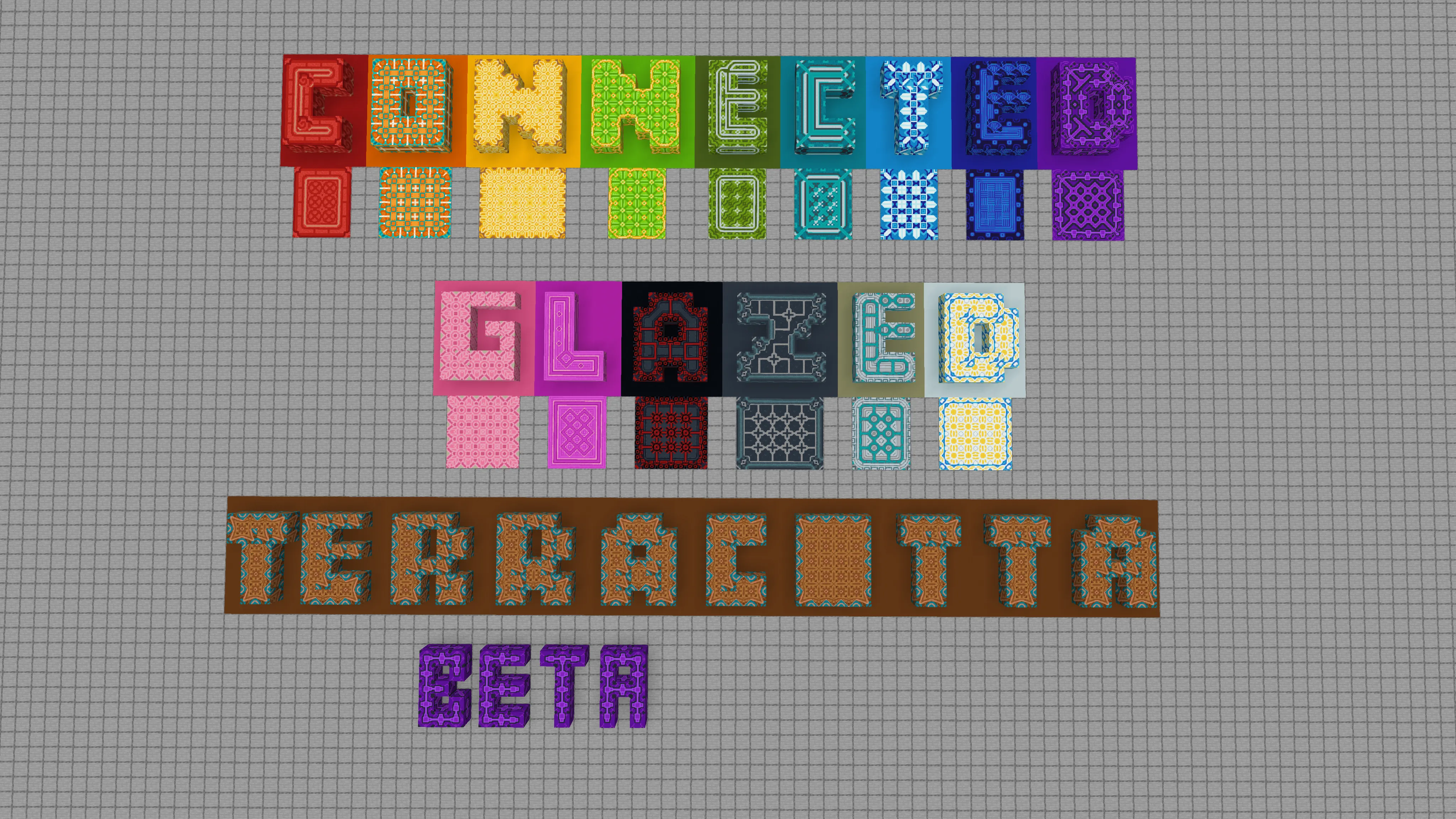 ConnectedGlazedTerracotta, Текстуры, Minecraft