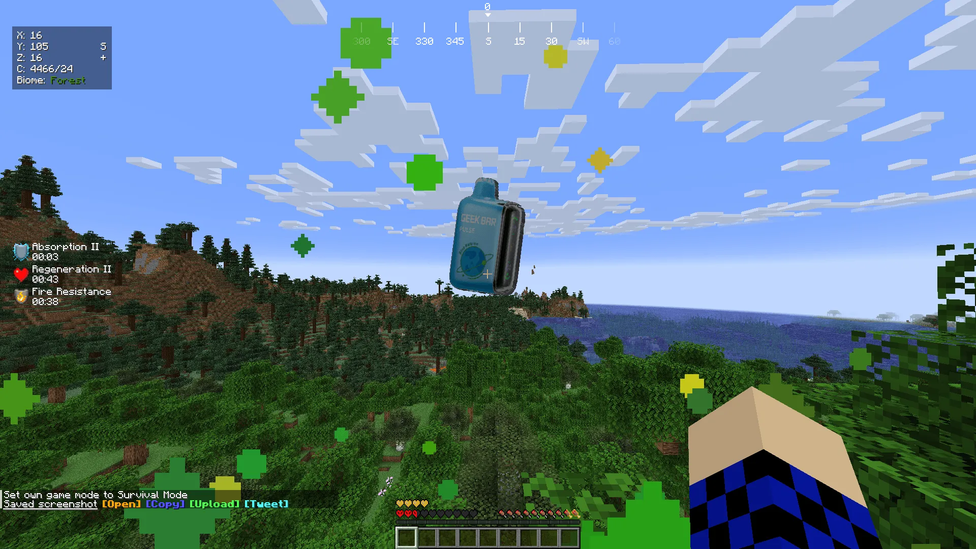 Geek Bar (Blue Razz) Totem — скриншот 3 (Текстуры, Minecraft)